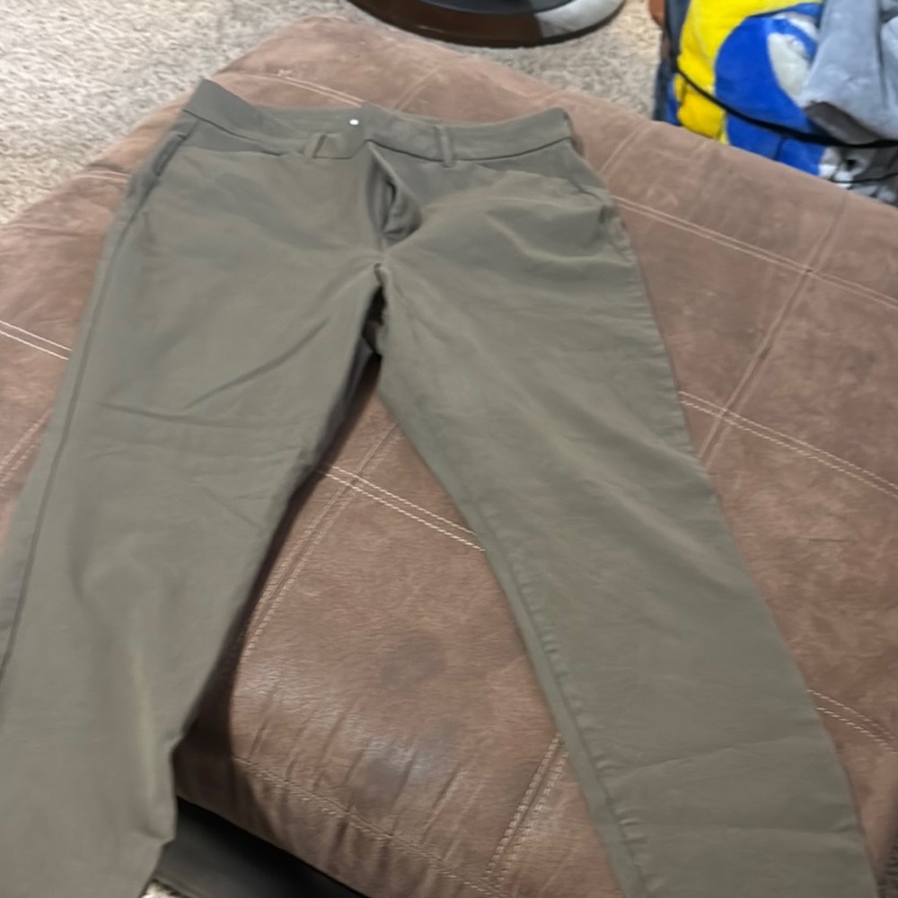 Olive Green Casual Pants
